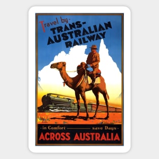 Vintage Trans-Australian Railway Advertising Sticker